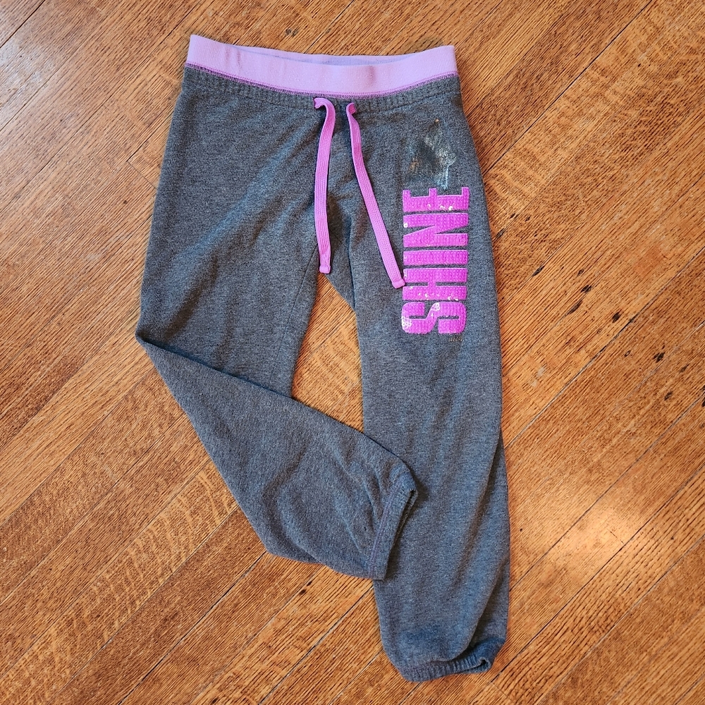 Justice Girls Sz 7 Sequined Joggers
